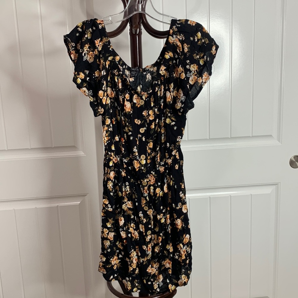 Rue 21 black flower dress